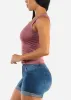 Sleeveless Double Layered Scoop Neck Top Mauve sold by Moda