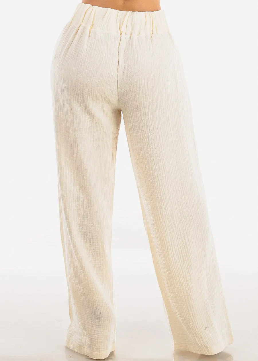 Super High Waist Wide Legged Cotton Pants sold by Moda product image thumbnail 4