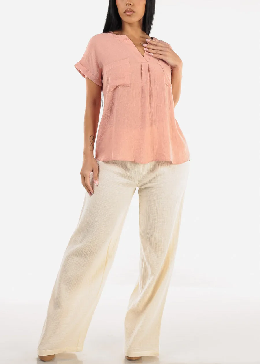 Super High Waist Wide Legged Cotton Pants sold by Moda product image thumbnail 2