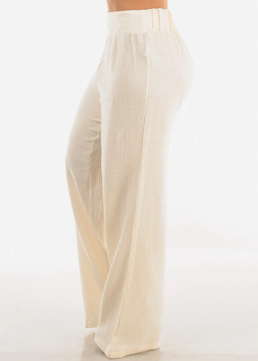 Super High Waist Wide Legged Cotton Pants sold by Moda product image thumbnail 3