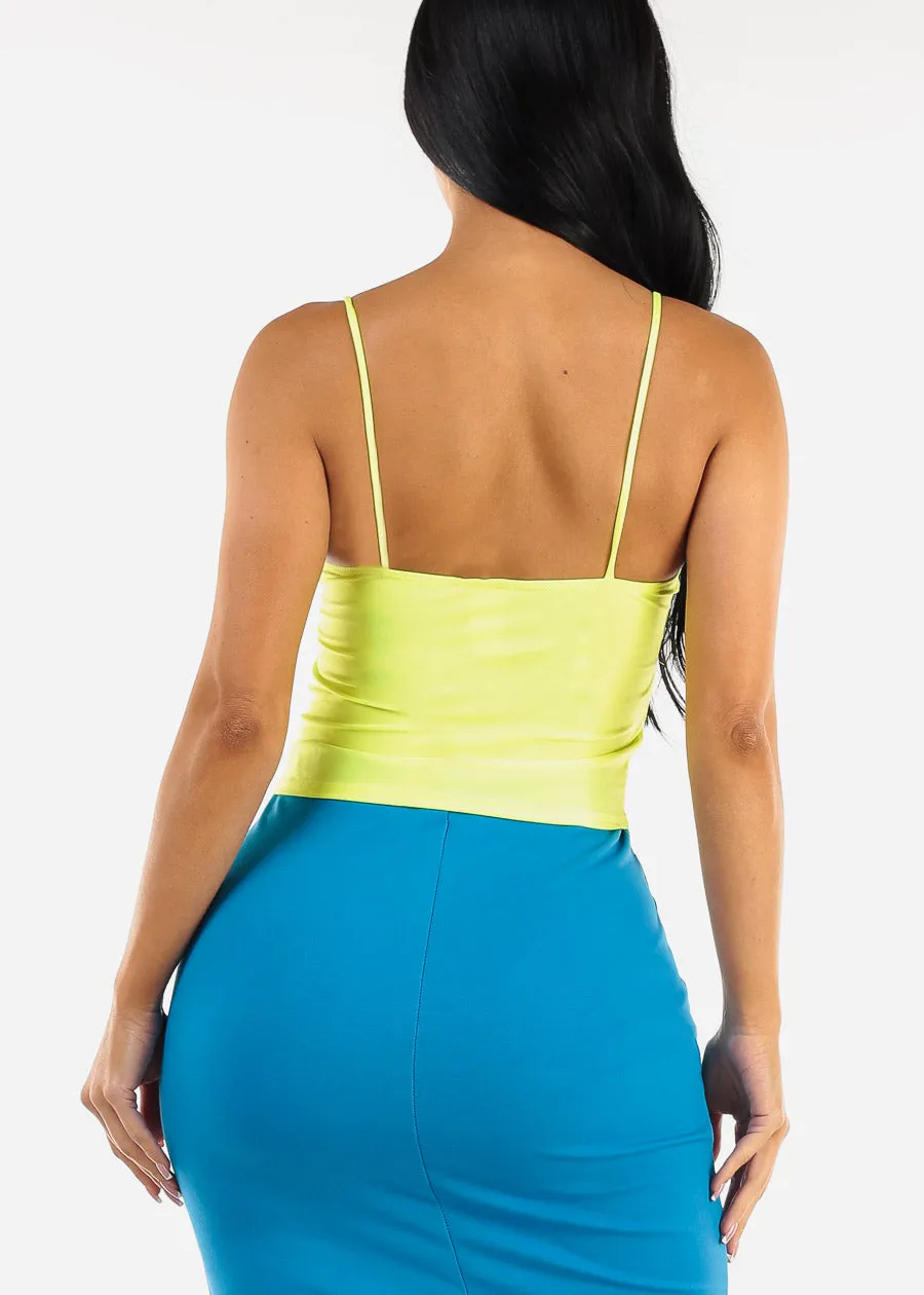Sleeveless Cut Out Crop Top Neon Lime sold by Moda product image thumbnail 5