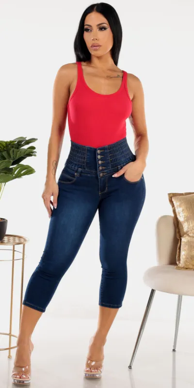 Red Butt Lift Denim Outfit sold by Moda