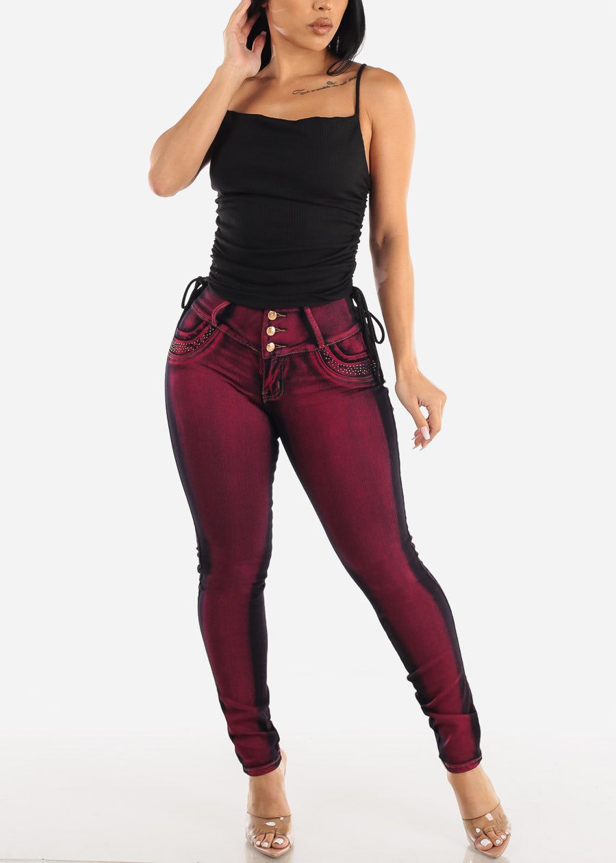 Black Sleeveless Cowl Neckline Top w Adjustable Drawstring Sides sold by Moda product image thumbnail 2