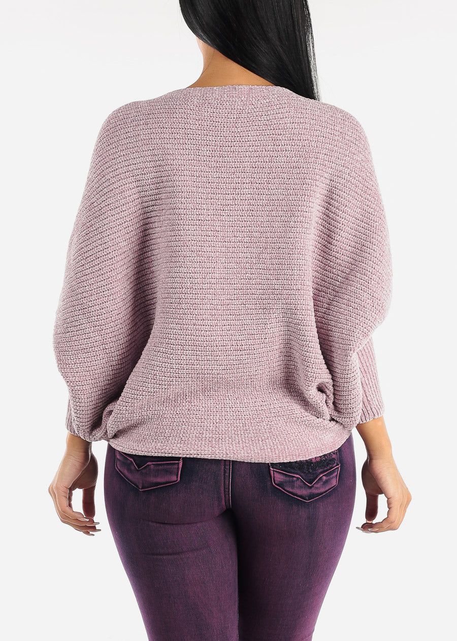 Lavender Bubble Sleeve Dolman Sweater sold by Moda product image thumbnail 4