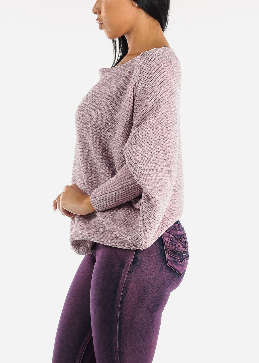Lavender Bubble Sleeve Dolman Sweater sold by Moda product image thumbnail 3