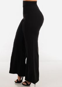 High Waisted Wide Legged Pants Black sold by Moda