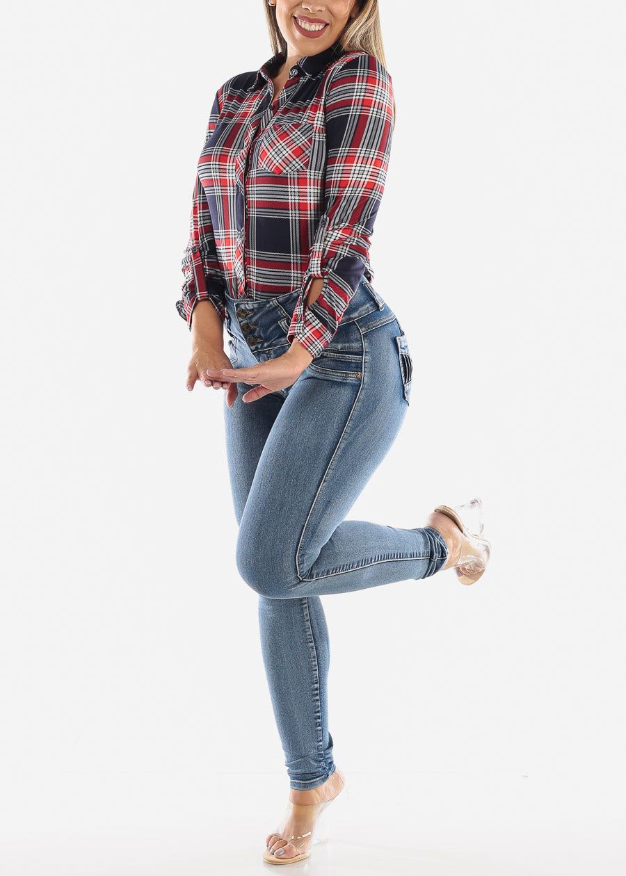 Butt Lift Levanta Cola Vintage Blue Skinny Jeans sold by Moda product image thumbnail 2