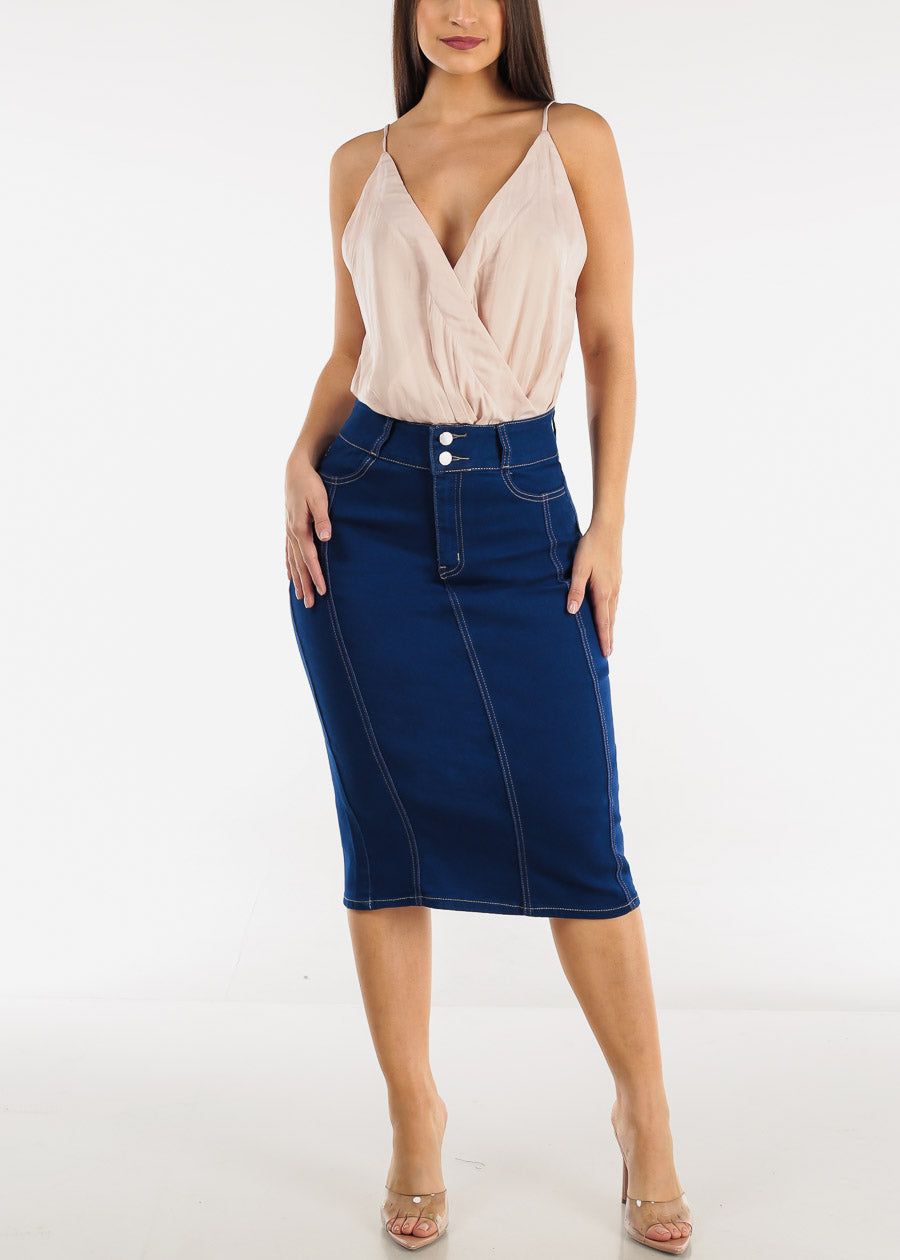 Sleeveless Surplice Bodysuit w Lace Bottom sold by Moda product image thumbnail 5