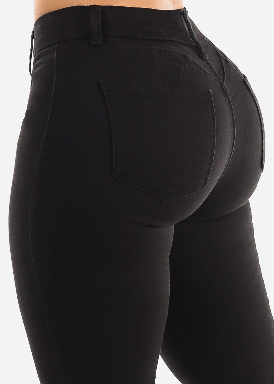 High Rise Black Butt Lifting Bootcut Jeans sold by Moda product image thumbnail 5