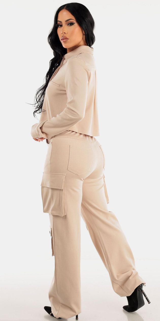 Beige Cargo Pants Combo sold by Moda product image thumbnail 2