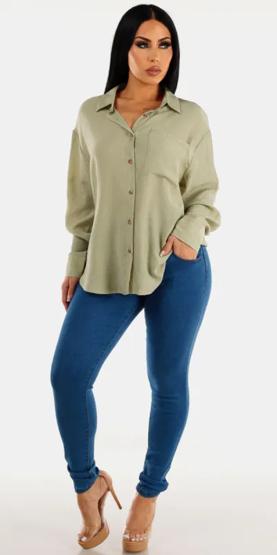 Olive Shirt & Indigo Denim Combo sold by Moda