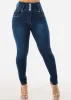 Super High Waist Levantacola Skinny Jeans Indigo sold by Moda