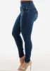 Super High Waist Levantacola Skinny Jeans Indigo sold by Moda