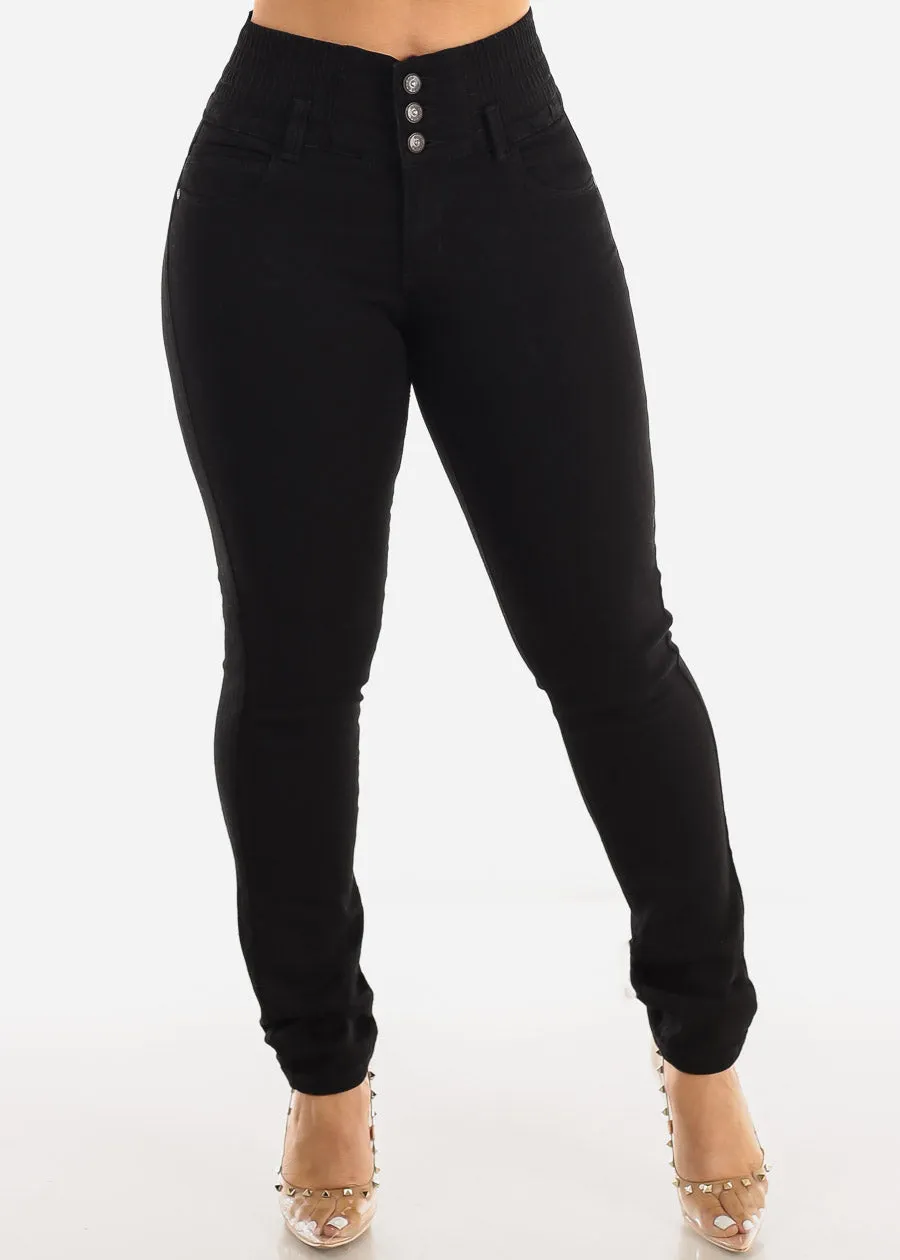 MX JEANS Spandex Waist Black Butt Lift Skinny Jeans sold by Moda product image thumbnail 3