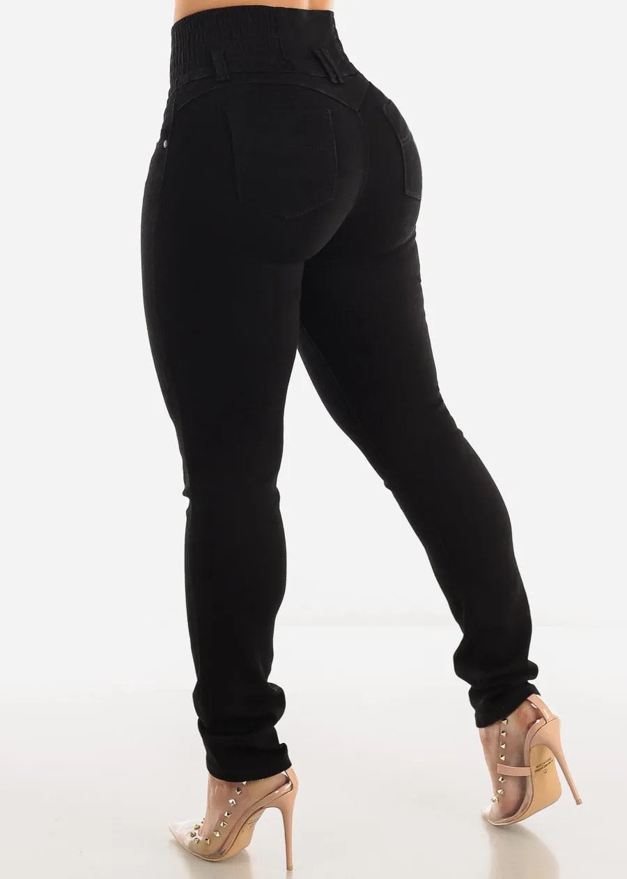 MX JEANS Spandex Waist Black Butt Lift Skinny Jeans sold by Moda product image thumbnail 5