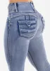 Butt Lift High Waisted Skinny Jeans Light Wash sold by Moda