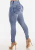Butt Lift High Waisted Skinny Jeans Light Wash sold by Moda