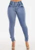 Butt Lift High Waisted Skinny Jeans Light Wash sold by Moda