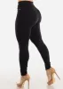 High Waisted Pull On Black Stretch Skinny Pants sold by Moda