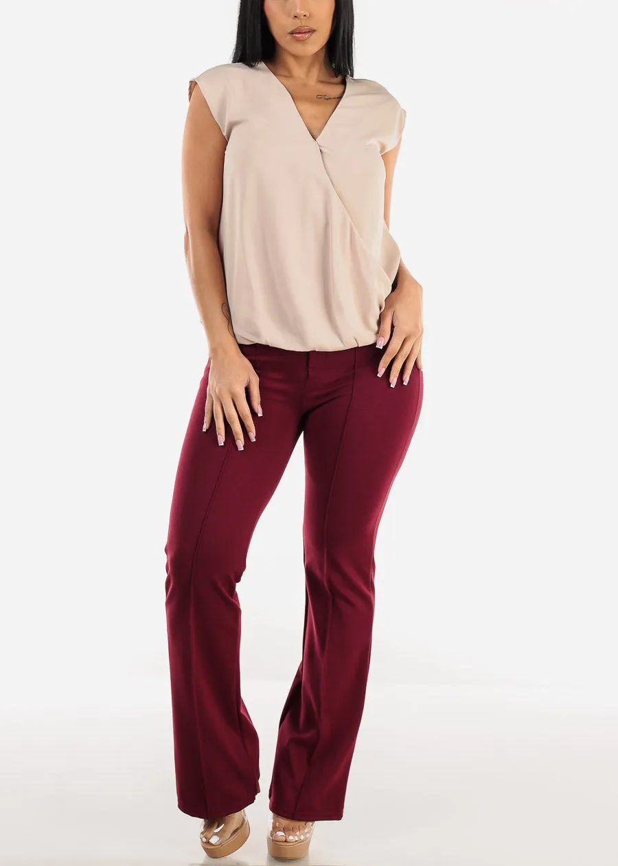 Sleeveless Surplice Blouse Khaki sold by Moda product image thumbnail 2