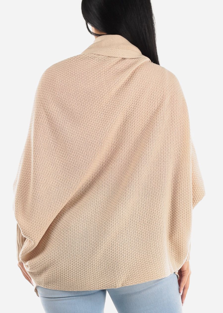 Long Dolman Sleeve Knitted Cardigan Beige sold by Moda product image thumbnail 4
