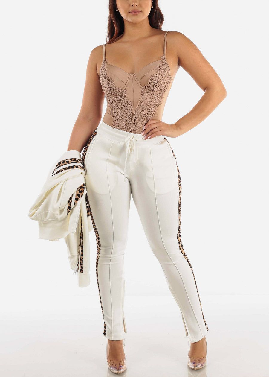 Satin Lace Thong Bodysuit Champagne sold by Moda product image thumbnail 5