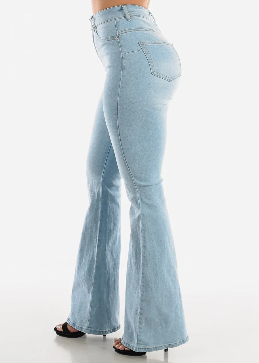 Light Denim High Waist Bell Bottom Jeans sold by Moda product image thumbnail 3