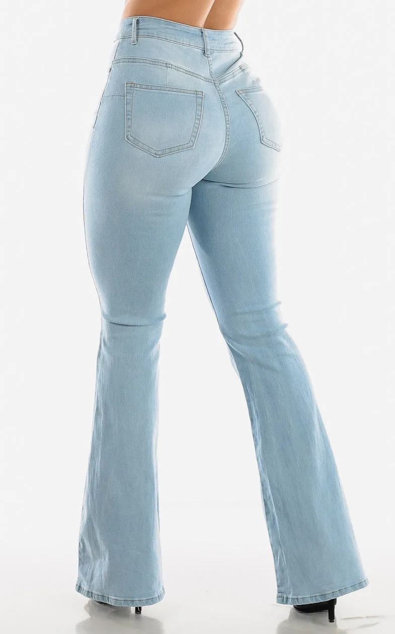 Light Denim High Waist Bell Bottom Jeans sold by Moda product image thumbnail 5