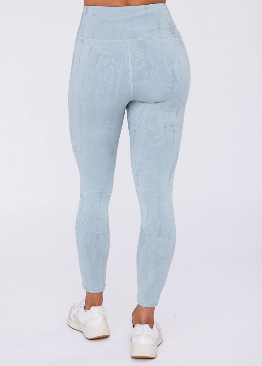 Textured High Waist Activewear Leggings Light Blue sold by Moda product image thumbnail 4