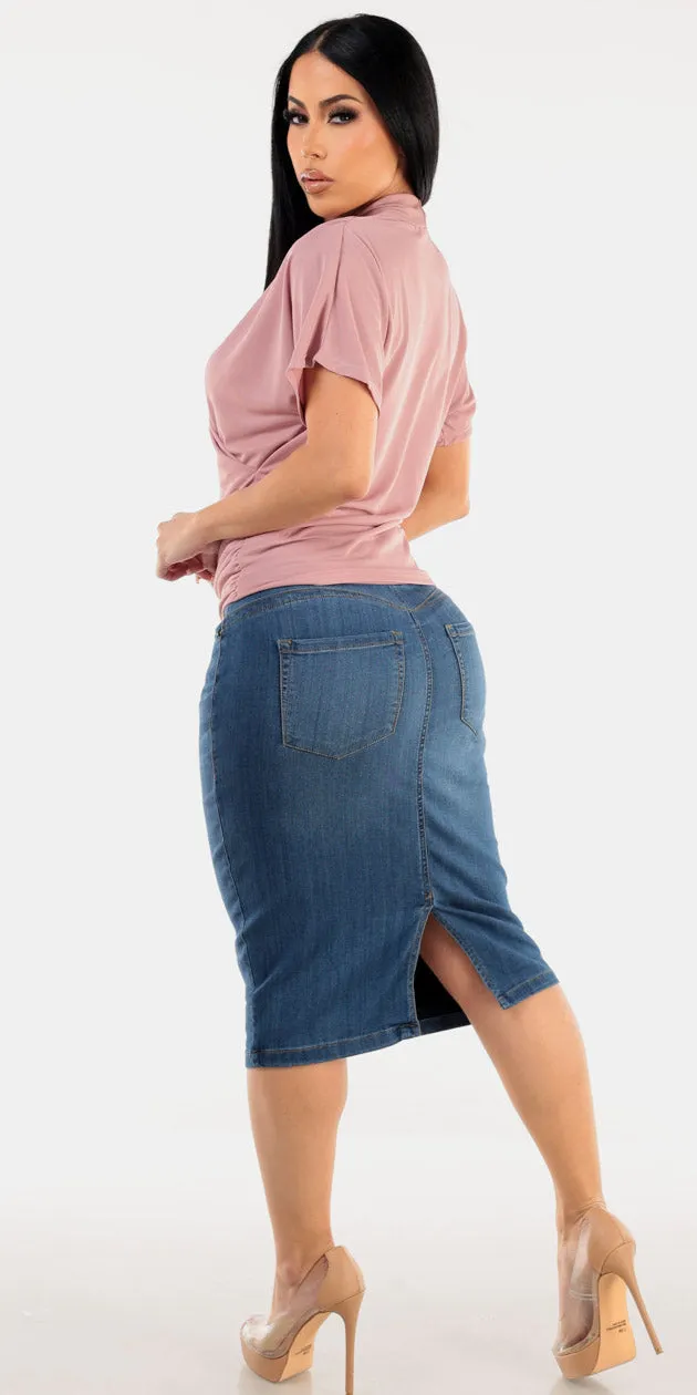 Surplice Butt Lift Denim Pencil Combo sold by Moda product image thumbnail 2