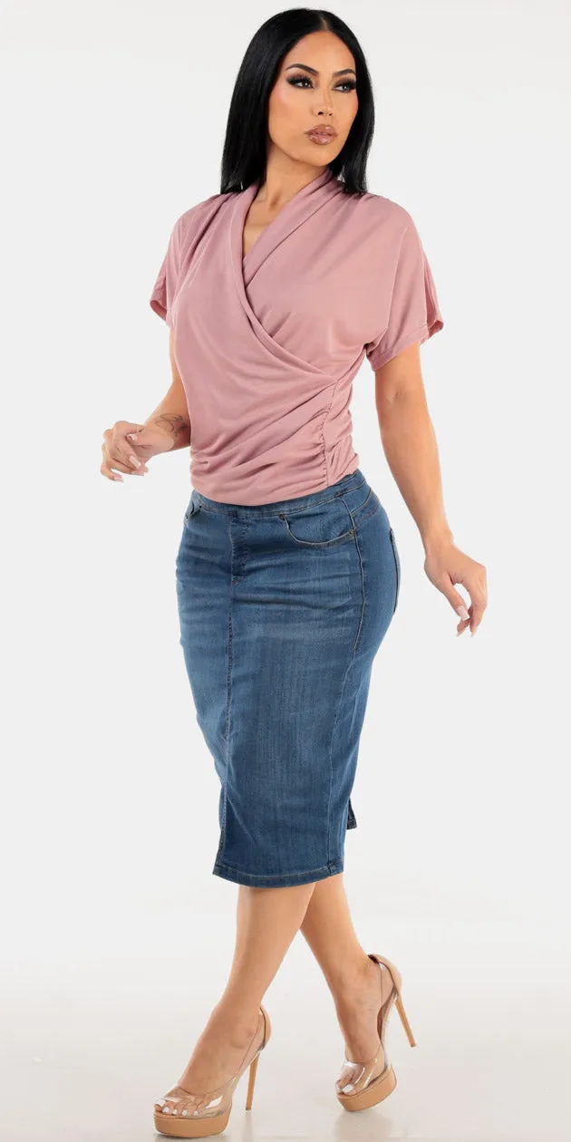 Surplice Butt Lift Denim Pencil Combo sold by Moda