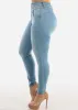 High Waist Butt Lifting Skinny Jeans Light Blue sold by Moda