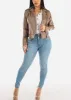 High Waist Butt Lifting Skinny Jeans Light Blue sold by Moda