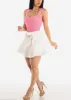 Square Neck Sleeveless Ribbed Bodysuit Pink sold by Moda