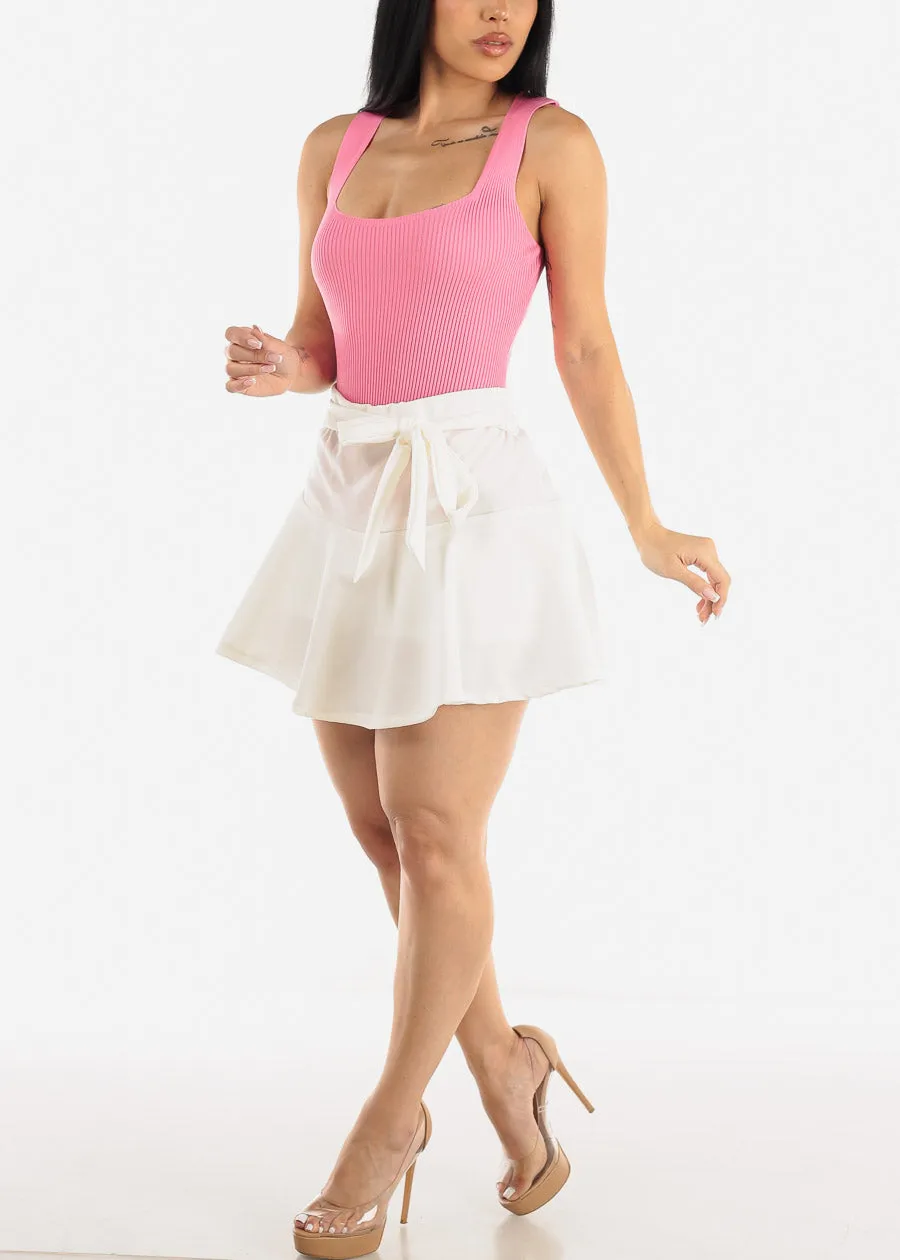 Square Neck Sleeveless Ribbed Bodysuit Pink sold by Moda product image thumbnail 5