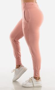Mauve High Waist Sweatpants sold by Moda