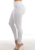 High Waist White Butt Lifting 3 Button Skinny Jeans sold by Moda