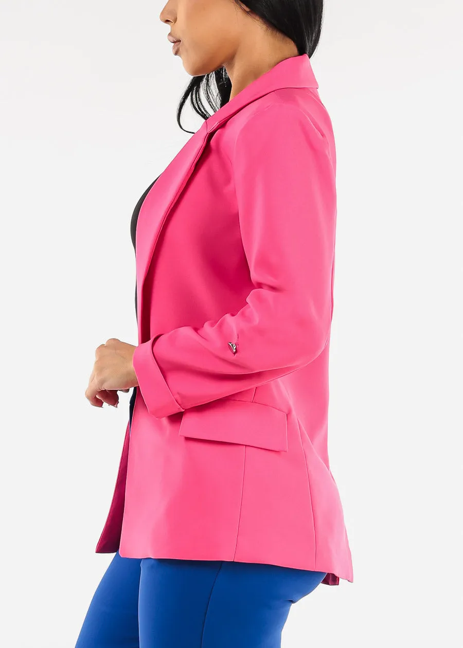 Long Sleeve Relax Fit Blazer Fuchsia sold by Moda product image thumbnail 3