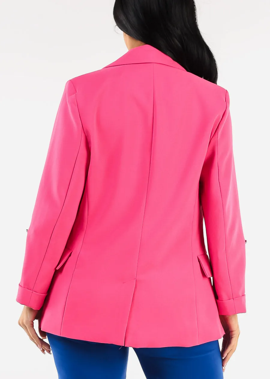 Long Sleeve Relax Fit Blazer Fuchsia sold by Moda product image thumbnail 4