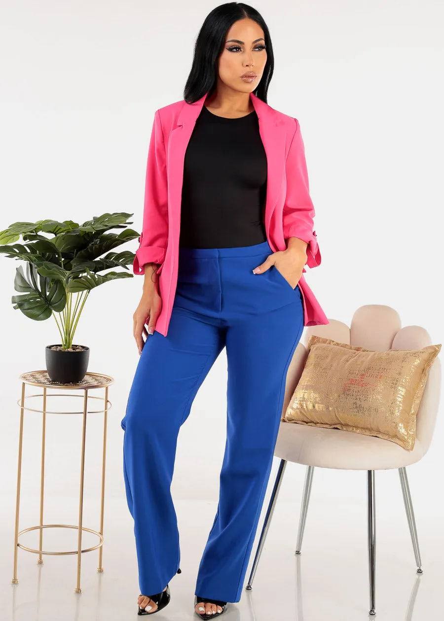 Long Sleeve Relax Fit Blazer Fuchsia sold by Moda product image thumbnail 2