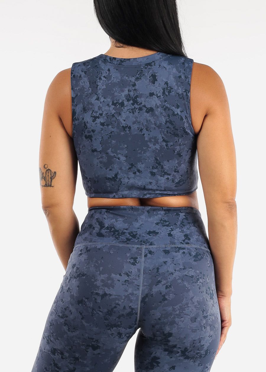 MONO B Activewear Navy Printed Sports Bra sold by Moda product image thumbnail 6