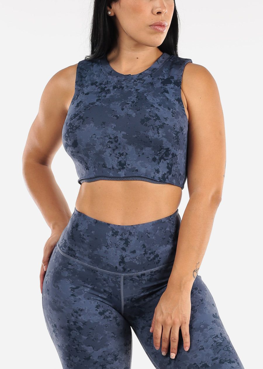 MONO B Activewear Navy Printed Sports Bra sold by Moda product image thumbnail 3