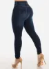 Classic Mid Rise Stretchy Whiskered Dark Skinny Jeans sold by Moda