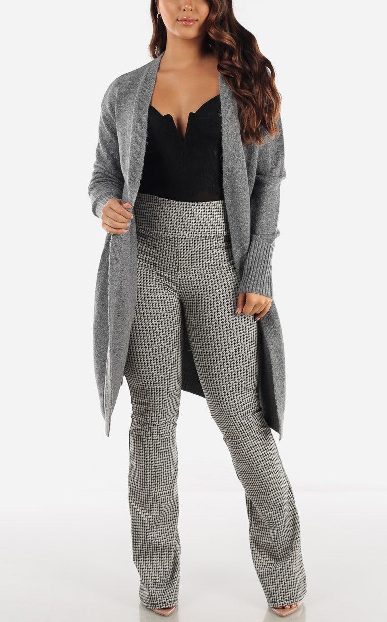 Long Sleeve Grey Maxi Cardigan w Pockets sold by Moda product image thumbnail 2