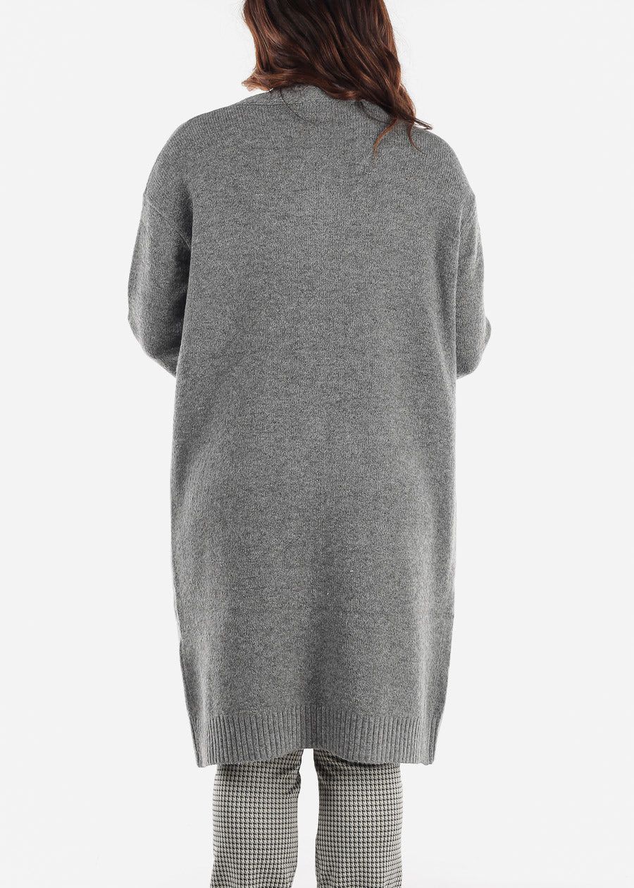 Long Sleeve Grey Maxi Cardigan w Pockets sold by Moda product image thumbnail 4