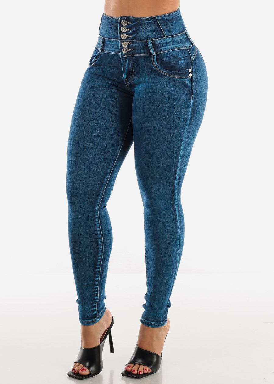 Super High Waisted Butt Lift Skinny Jeans sold by Moda product image thumbnail 3