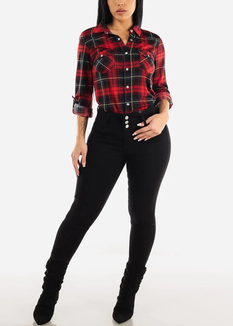 Super High Waisted Black Butt Lifting Skinny Jeans sold by Moda product image thumbnail 2
