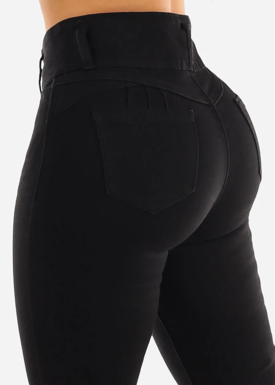 Super High Waisted Black Butt Lifting Skinny Jeans sold by Moda
