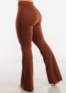 High Waisted Wide Legged Elegant Pants Brown sold by Moda