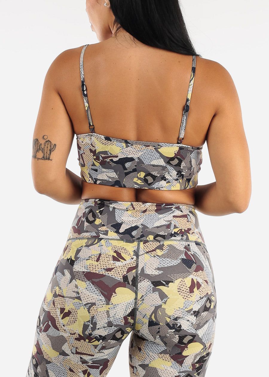 MONO B Adjustable Straps Abstract Pop Art Cami Sports Bra sold by Moda product image thumbnail 5